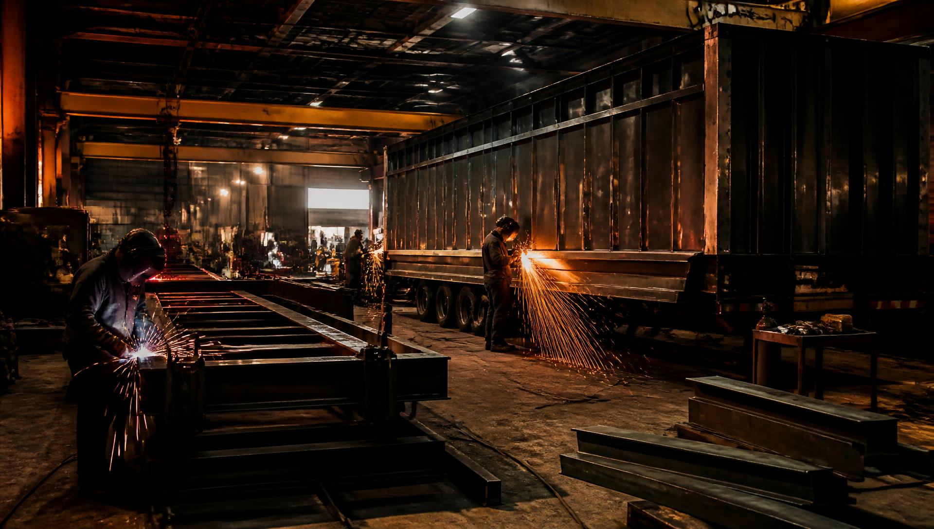Oficina industrial de fabricação de implementos rodoviários